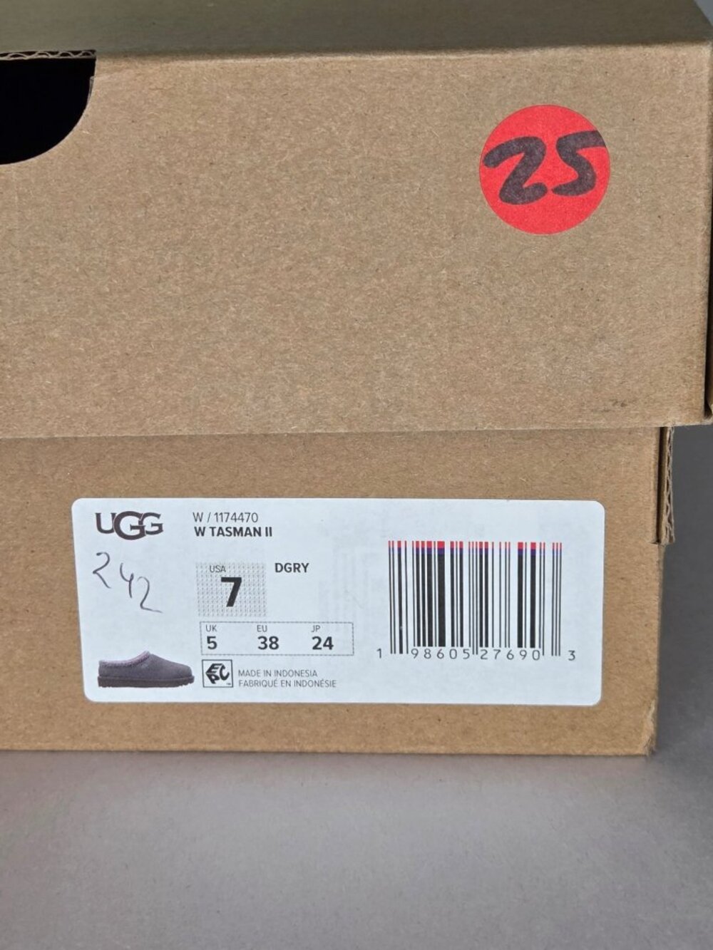 UGG Women's Tasman II Slippers Dark Grey - Picture 8 of 8